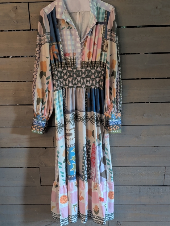 Flying Tomato Dresses & Skirts - Flying Tomato Pastel Multicolor Floral & Geometric Maxi Dress